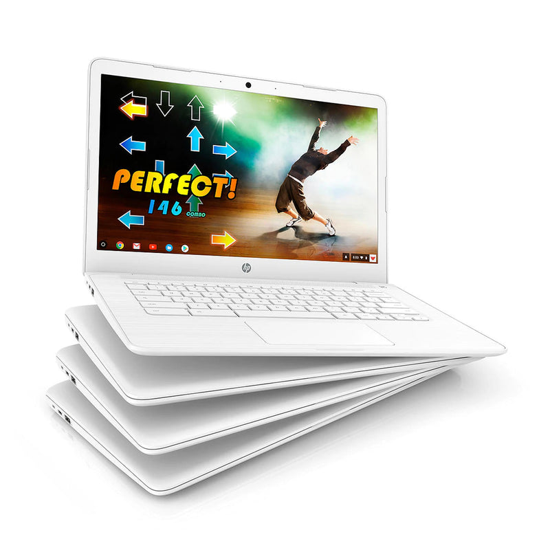 HP Chromebook 14" Inch Laptop with 4GB RAM, 32GB eMMC and Chrome OS - White