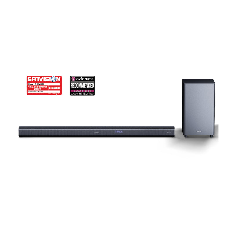 Sharp 570W Dolby Atmos Soundbar with Bluetooth, 4K HDMI and LED Display - Black