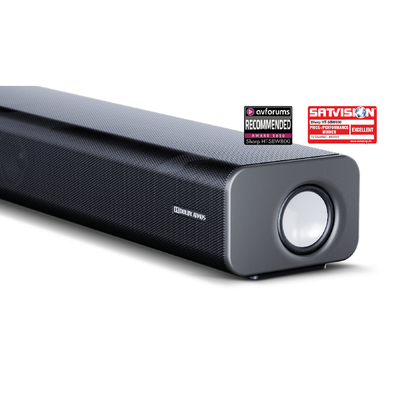 Sharp 570W Dolby Atmos Soundbar with Bluetooth, 4K HDMI and LED Display - Black