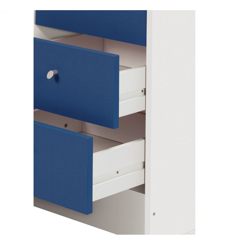 Malibu 3 Drawers Chest White/Blue