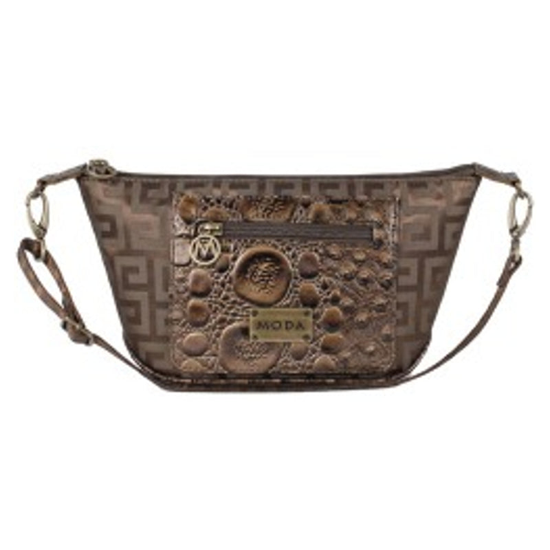 Moda Mika Ladies Shoulder Handbag with Zips and Removable Strap