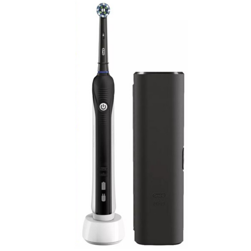 Braun Oral-B Pro 750 CrossAction Black Electric Toothbrush with Travel Case