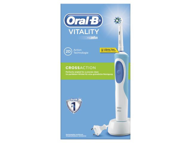 Braun Oral-B Vitality Cross Action Electric Toothbrush (Blue)