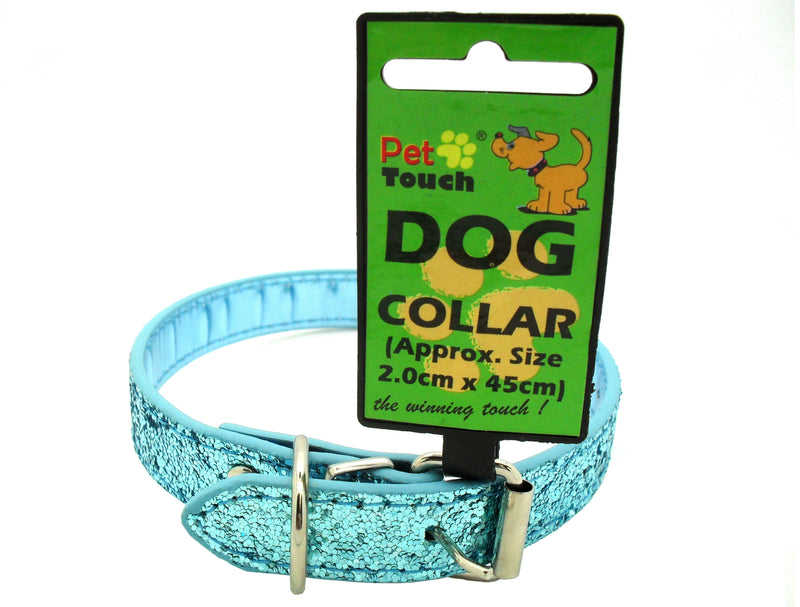 Adjustable PU Leather Glitter Collar for Small to Medium Dogs Or Cats
