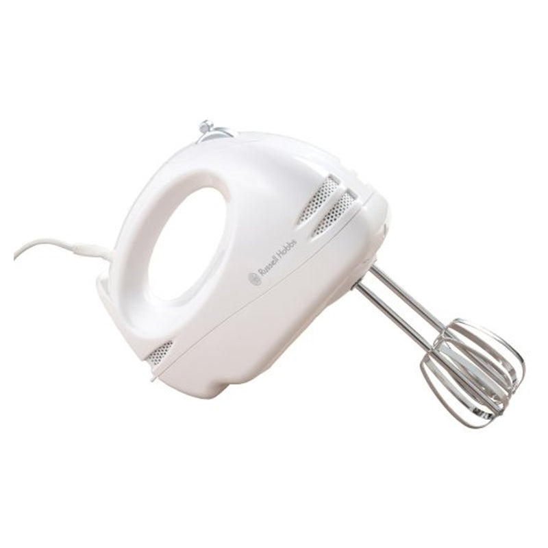 Russell Hobbs 14451 125W Electric Hand Mixer Whisk Food Beater 6 Speed - White