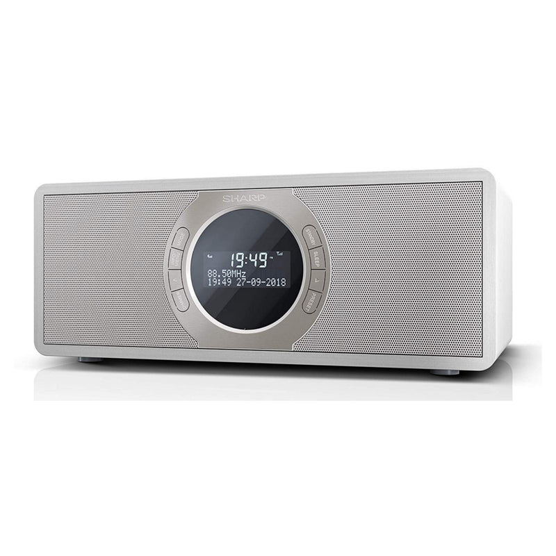 Sharp DR-S460(WH) 30W DAB+ FM Stereo Radio with Bluetooth & LED Display - White