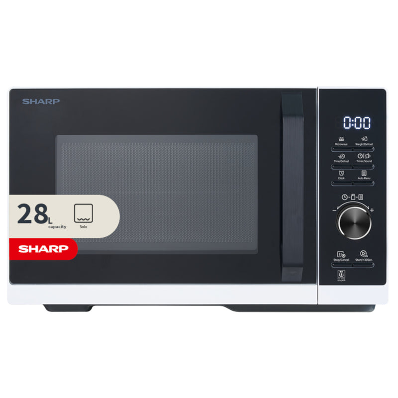 Sharp 28L 900W White Digital Microwave with 7 Programmes, ECO & 6 Power Levels