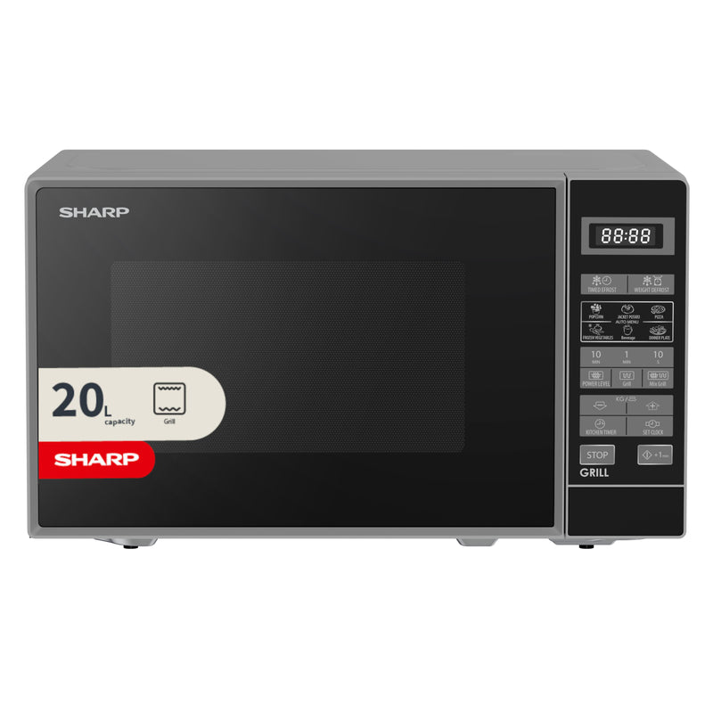 Sharp RDG202TS-UK 20 Litre 800W Microwave with Grill - Silver