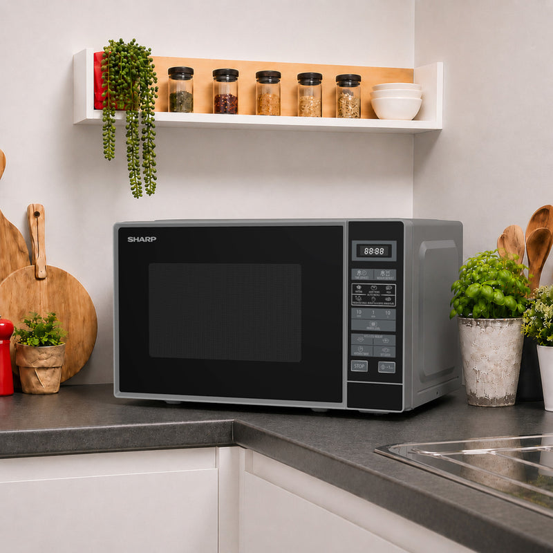 Sharp RDS202TS-UK 20 Litre 800W Microwave - Silver