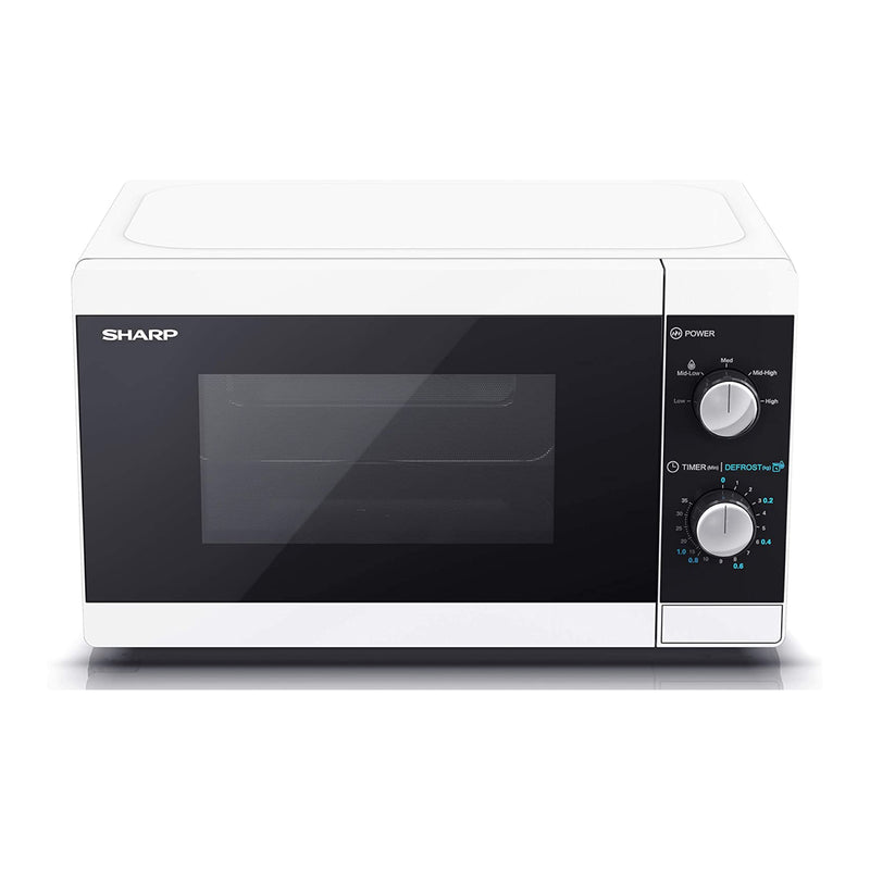 Sharp YC-MS01U-W White 20 Litre 800W Microwave With Defrost Settings