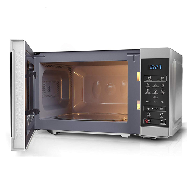 Sharp YC-MS02U-S Silver 800W with 11 Power Levels & 8 Preset Cooking Options