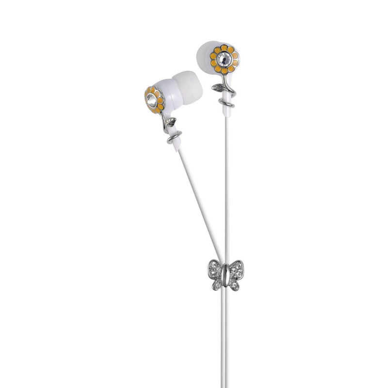 Viewquest Intelligent Jewellery Yellow Flowers In Ear Earphones