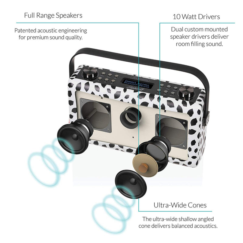 VQ Hepburn MKII DAB+ FM Radio Bluetooth Speaker - Lulu Guinness Black Lip
