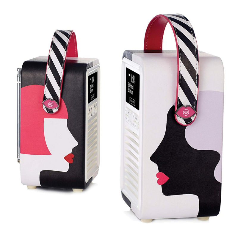 VQ Retro Mini DAB+ FM Radio with Bluetooth - Lulu Guinness Kissing Cameo