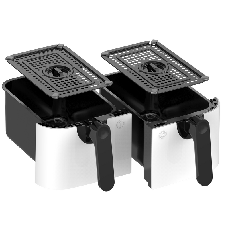 EMtronics RLDR91 9L Dual Air Fryer Drawer Set with Crisper Racks