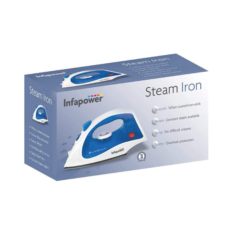 Infapower X601 Steam Iron, 1400W, Teflon Soleplate