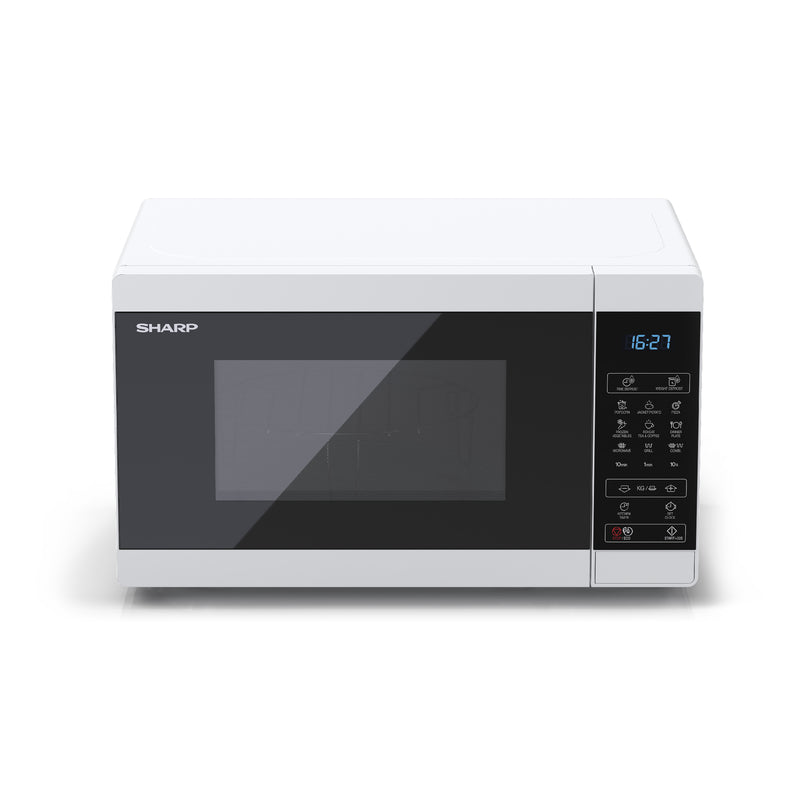 Sharp YC-MG02U-W White 20L 800W Microwave with 1000W Grill and Touch Control