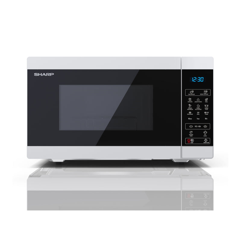 Sharp YC-MG252AU-W White 25L 900W Microwave with 1000W Grill and Touch Control