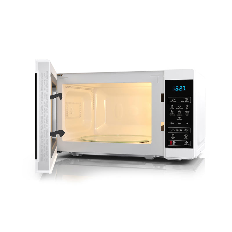 Sharp YC-MS02U-W White 800W Microwave with 11 Power Levels & 8 Preset Cooking Options