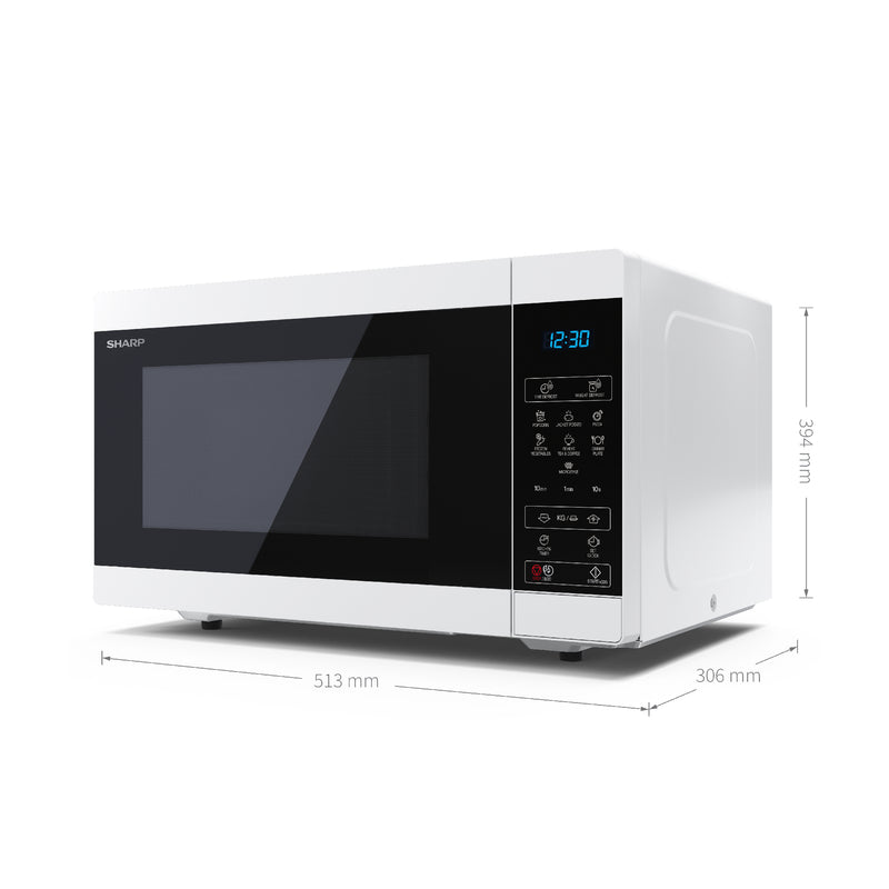 Sharp YC-MS252AU-W 25L Litre 900W Digital Microwave - White