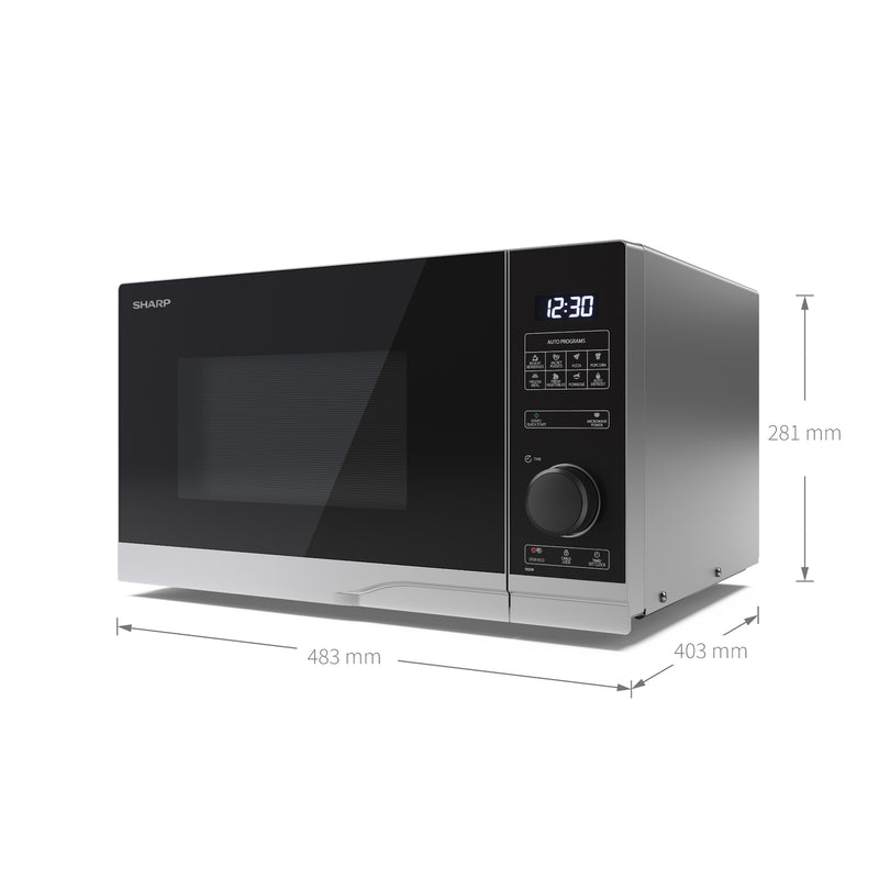 Sharp YC-PS254AU-S 25L 900W Microwave Oven with 8 Automatic Programs - Silver