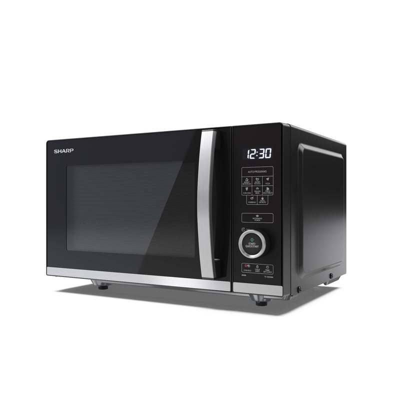Sharp YC-QS204AU-B 20L 800W Microwave Oven with ECO Function - Black