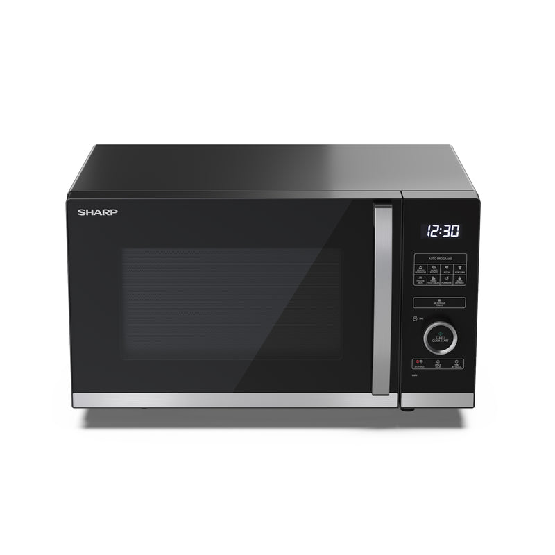 Sharp YC-QS254AU-B 25L 900W Flatbed Microwave Oven with ECO Function - Black