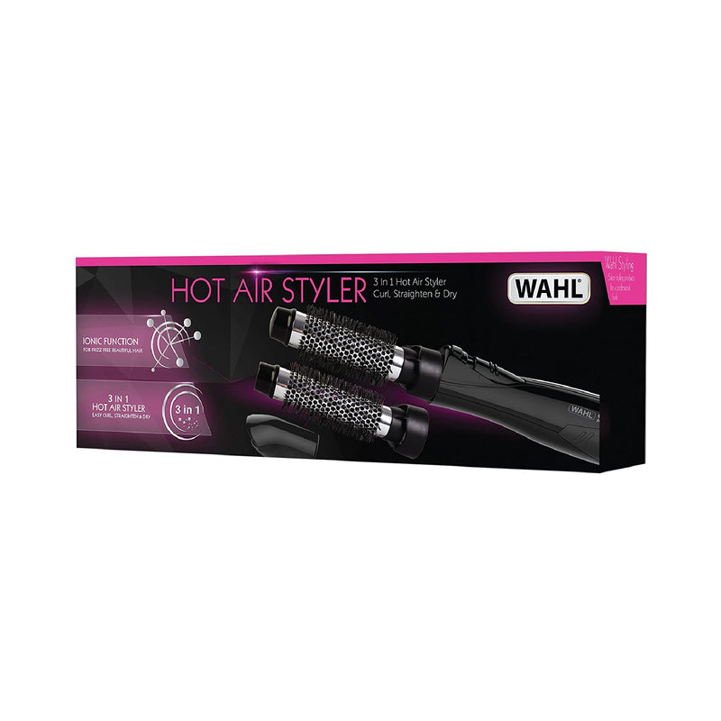 Wahl 3-in-1 Hot Air Styler, Hot Hairbrush, Styler Brush for Curling - Black