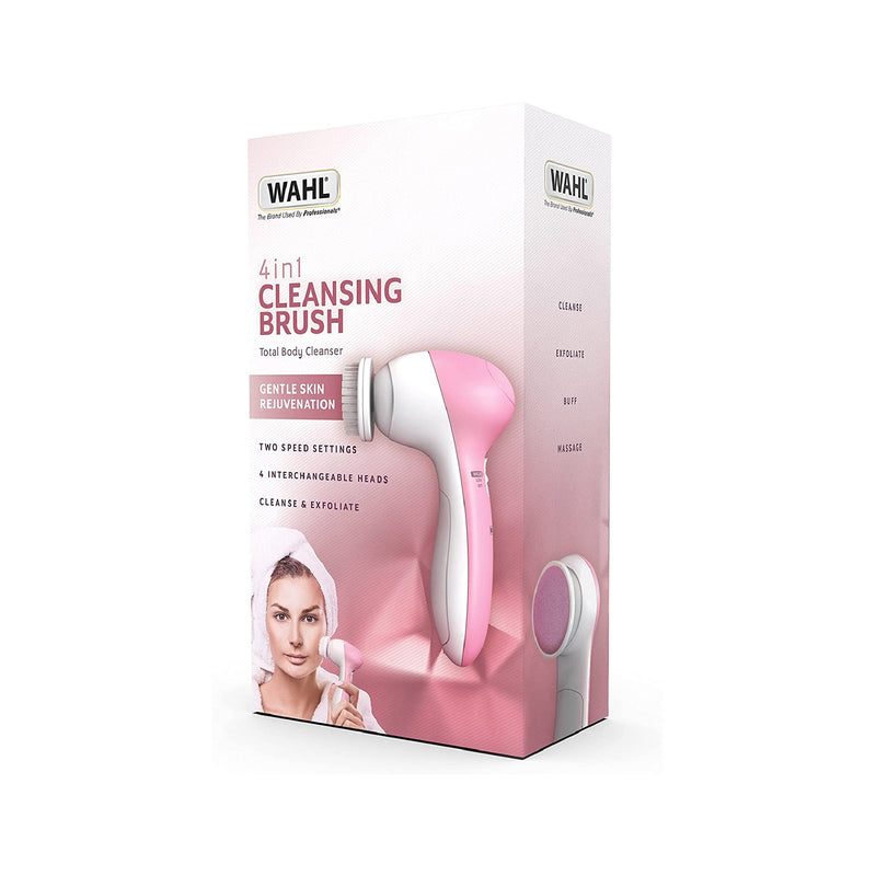 Wahl 4-in-1 Facial Cleansing Brush, Massager with Brush Attachments