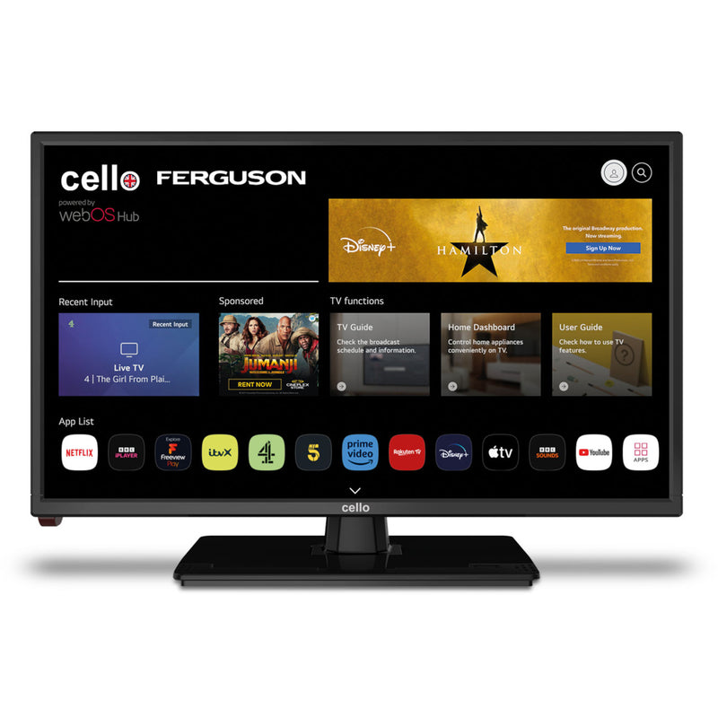 Cello 22″ Smart WebOS Traveller 12-Volt TV with Freeview Play