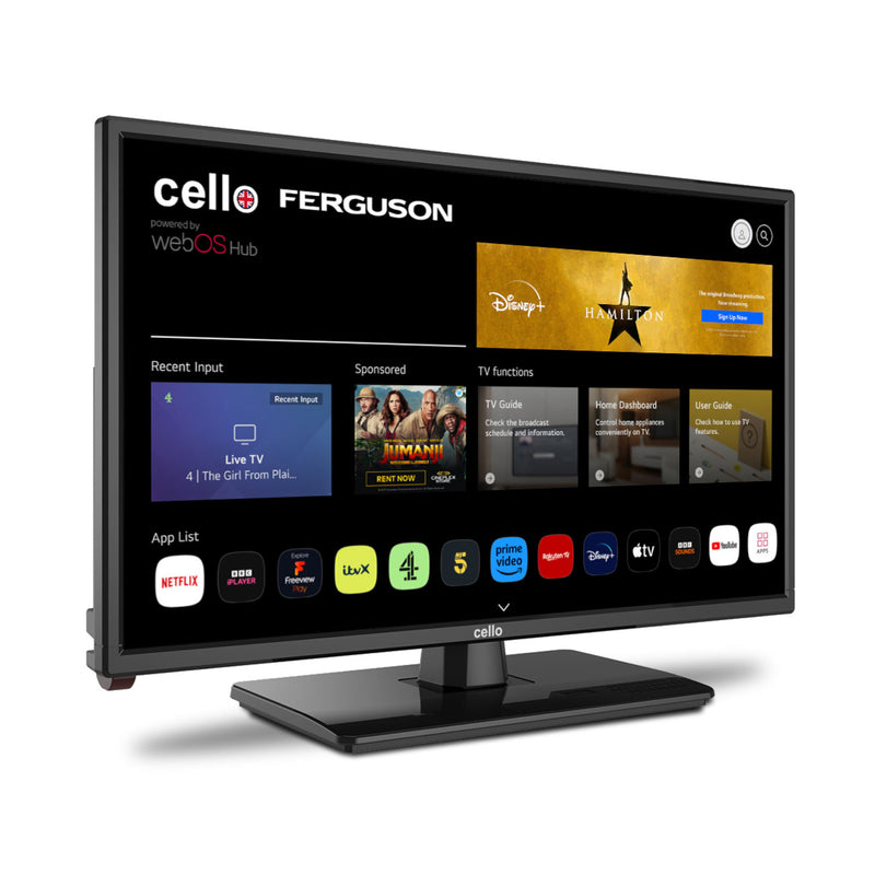 Cello 22″ Smart WebOS Traveller 12-Volt TV with Freeview Play