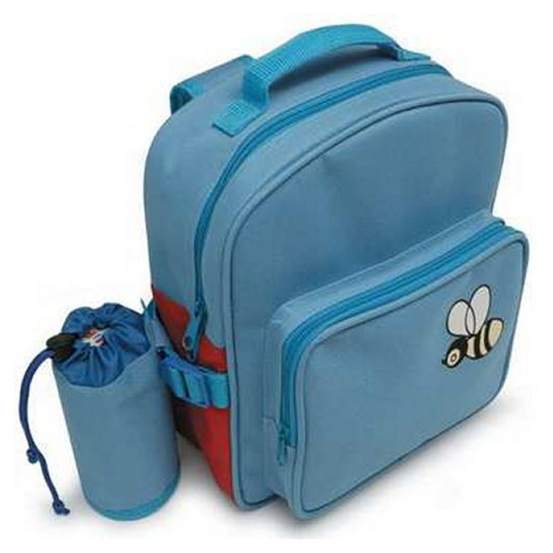Sagaform Childrens Blue Nylon Backpack with Bee Design