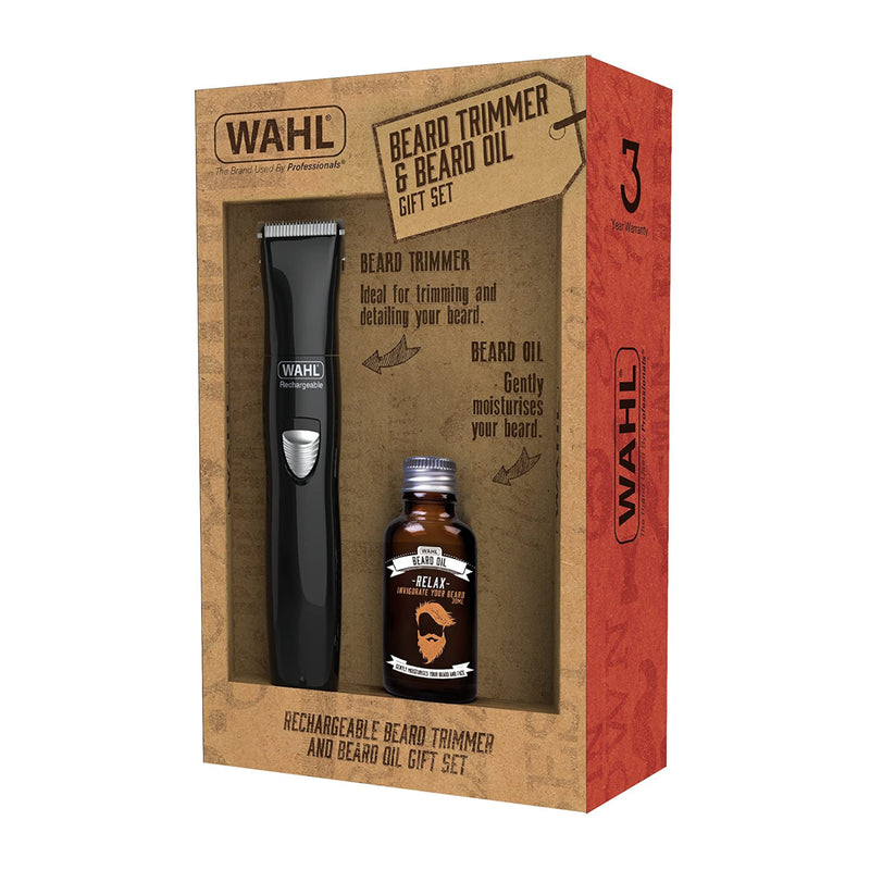 Wahl Beard Trimmer and Beard Oil for Men - Male Grooming Gift Set